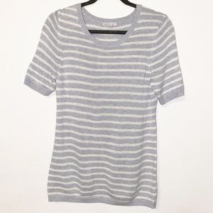 Gap Grey Striped Sweater Shirt Size Medium